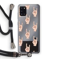 Rock: Samsung Galaxy A31 Transparant Hoesje met koord