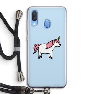 Eenhoorn: Samsung Galaxy A40 Transparant Hoesje met koord
