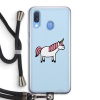 Eenhoorn: Samsung Galaxy A40 Transparant Hoesje met koord