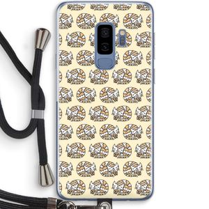 Slapende poes: Samsung Galaxy S9 Plus Transparant Hoesje met koord