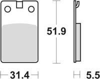 TRW Brake pad mcb 564 organic standard