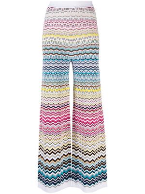 Missoni pantalon court ample à motif zig-zag - Blanc