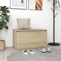Halbank 80x40x45 cm bewerkt hout sonoma eikenkleurig
