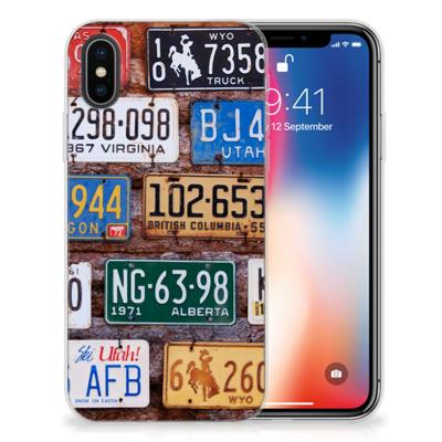Apple iPhone X | Xs | Siliconen hoesje | met foto Kentekenplaten