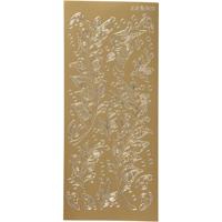 Creativ Company Stickers, bladeren, vel 10x23 cm, goud, 1 vel