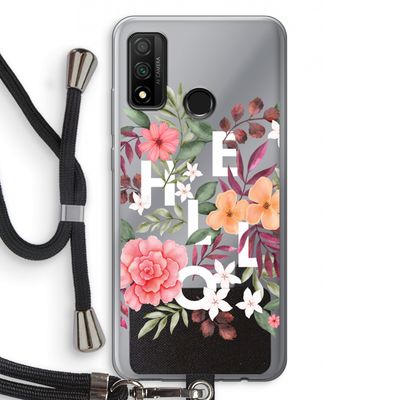 Hello in flowers: Huawei P Smart (2020) Transparant Hoesje met koord