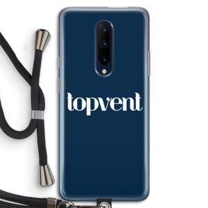 Topvent Navy: OnePlus 7 Pro Transparant Hoesje met koord