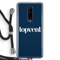 Topvent Navy: OnePlus 7 Pro Transparant Hoesje met koord