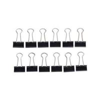 Quantore Papierklem maul zwart, 12st.