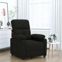 Fauteuil verstelbaar stof zwart - thumbnail