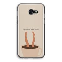 Aggressively drinks coffee: Samsung Galaxy A5 (2017) Transparant Hoesje