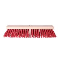 Bezemkop - Elaston - rood - hout - hard - 40 cm - 24mm - straatbezem/buitenbezem - thumbnail