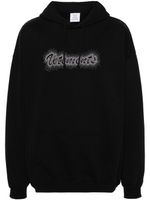 VETEMENTS hoodie à logo clouté - Noir - thumbnail