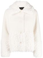 Maje faux-shearling jacket - Tons neutres