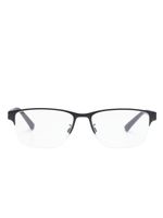 Emporio Armani lunettes de vue rectangulaires à logo gravé - Noir