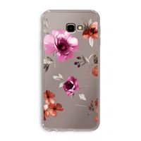 Geschilderde bloemen: Samsung Galaxy J4 Plus Transparant Hoesje
