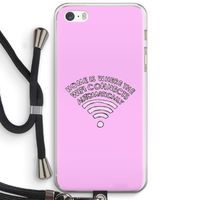 Home Is Where The Wifi Is: iPhone 5 / 5S / SE Transparant Hoesje met koord