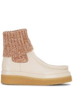 Chloé bottes à empiècement en maille nervurée - Tons neutres