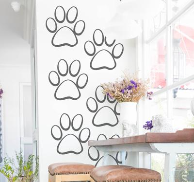 Muurstickers huisdieren Pootafdruk silhouet