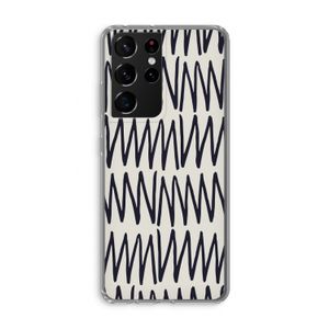 Marrakech Zigzag: Samsung Galaxy S21 Ultra Transparant Hoesje