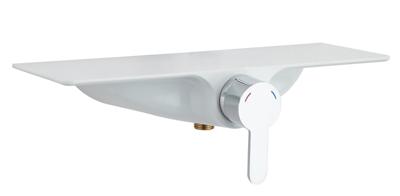 Schutte WATERWAY ééngreepsmengkraan douche met planchet | chroom/wit
 60545