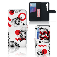 Telefoonhoesje met Naam Xiaomi Mi Note 10 Pro Skull Red