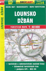 Wandelkaart 411 Lounsko, Džbán - Laun | Shocart