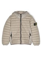 Stone Island Junior gilet matelassé à patch logo - Tons neutres - thumbnail