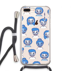 Gezichtjes: iPhone 7 PLUS Transparant Hoesje met koord