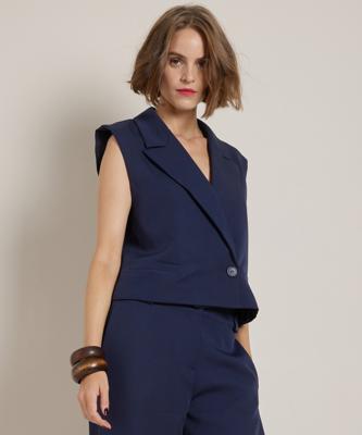 kort gilet met knoopsluiting kort gilet met knoopsluiting