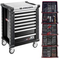 Facom gereedschapswagen 8 laden m3, met 5 gevulde laden, zwart - jetcm175gbnl