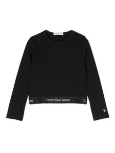 Calvin Klein Kids t-shirt en coton à logo - Noir