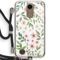 Botanical sweet flower heaven: LG K10 (2017) Transparant Hoesje met koord