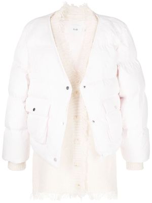 b+ab doudoune frangée à design superposé - Rose