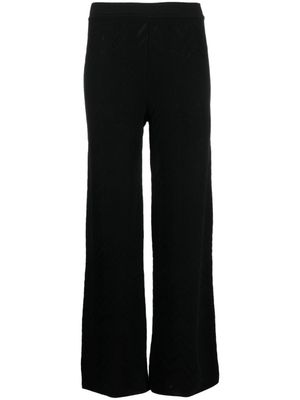 Missoni pantalon droit à motif zig-zag brodé - Noir