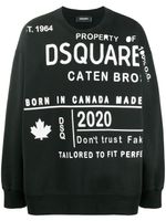 DSQUARED2 sweat à imprimé graphique - Noir