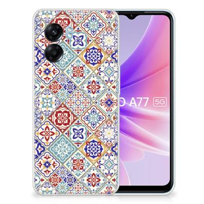 OPPO A77 | A57 5G | TPU | Siliconen hoesje | Tiles Color