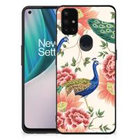 Dierenprint Telefoonhoesje voor OnePlus Nord N10 5G Pink Peacock