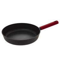 Koekenpan - Alle kookplaten geschikt - zwart/rood - dia 29 cm   -