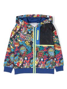 Marc Jacobs Kids cardigan à imprimé graphique - Bleu