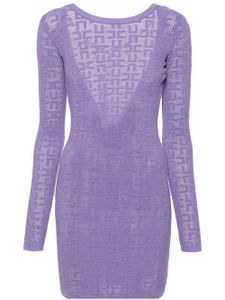 Elisabetta Franchi robe en maille ajourée à coupe courte - Violet