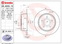 Remschijf BREMBO, Remschijftype: Massief, u.a. für Jeep - thumbnail