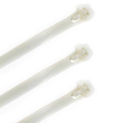 Benson kabelbinders tie-wraps - loskoppelbaar - 50x stuks - wit - 7.6 x 300 mm