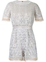 Zuhair Murad combi-short brodé de perles - Métallisé