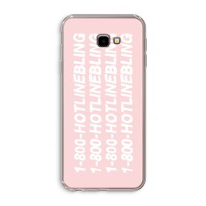 Hotline bling pink: Samsung Galaxy J4 Plus Transparant Hoesje