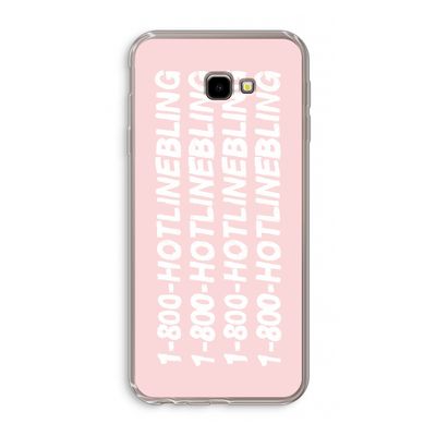 Hotline bling pink: Samsung Galaxy J4 Plus Transparant Hoesje