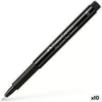 Permanente markeerstift Faber-Castell Pitt Artist Permanente markeerstift Zwart (10 Stuks)