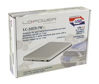 LC-Power LC-25U3-7W behuizing voor opslagstations Aluminium, Wit 2.5" - thumbnail