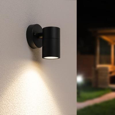 Mason - LED Wandlamp - IP44 Waterdicht - 5 Watt 400 Lumen - GU10 - 4000K Neutraal wit - Dimbaar - Voor binnen en buiten - Downlight - Zwart
