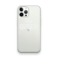 Queen zwart: iPhone 12 Pro Transparant Hoesje
